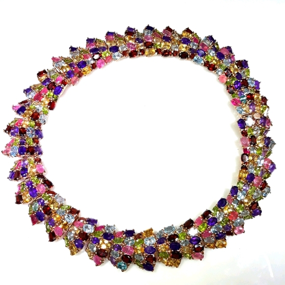 Masterpiece Atelier Multi-Stone Rose Gold Necklace - Picture 1 of 16